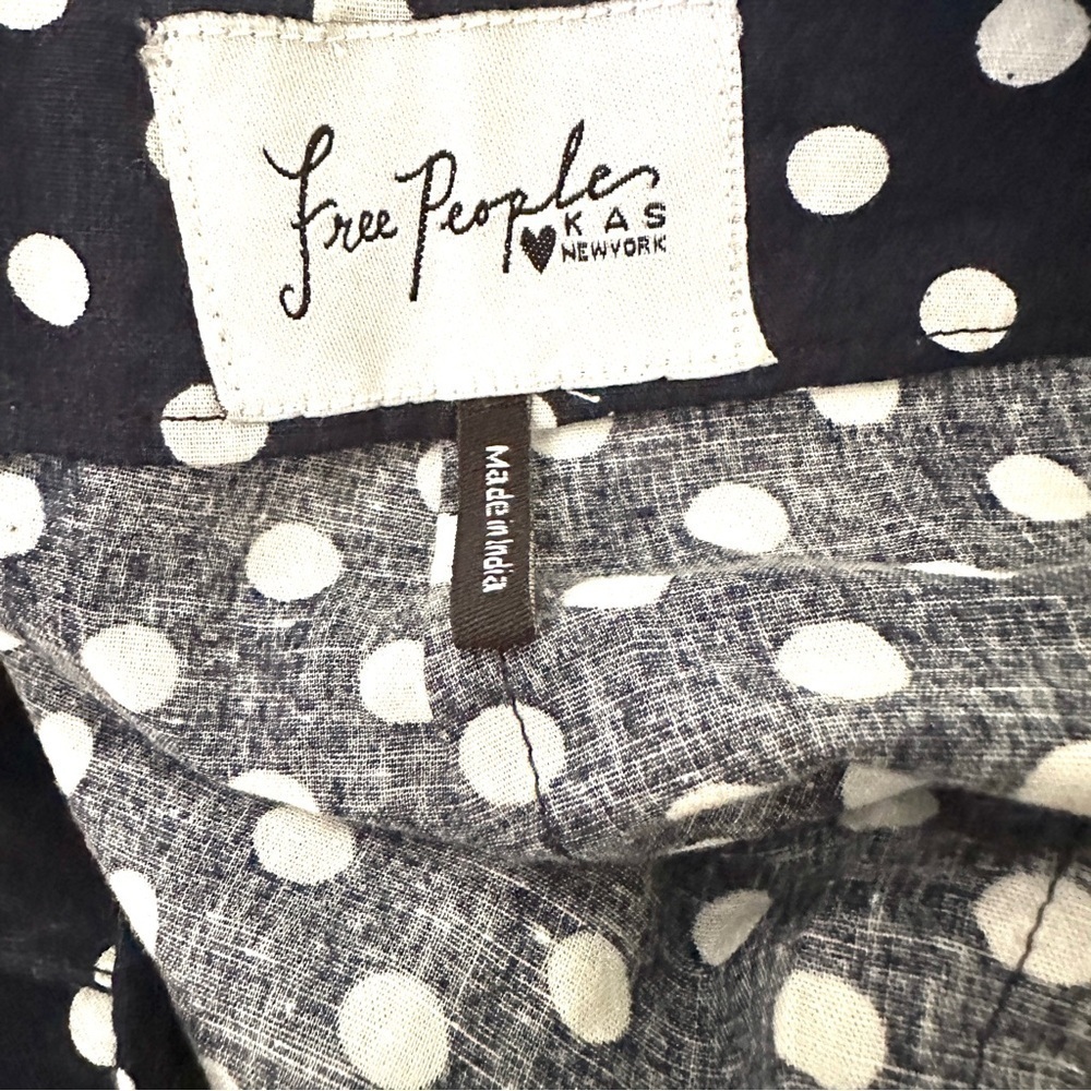Free People KAS New York Daisy Dot Embroidered Culotte Pants Size S - Picture 8 of 9